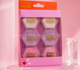 DECORACION GLITTER MICRO HEXAGONO CAJA X 6