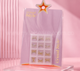 DECORACION MOÑO PIEDRAS CAJA MINI X 12 PCS